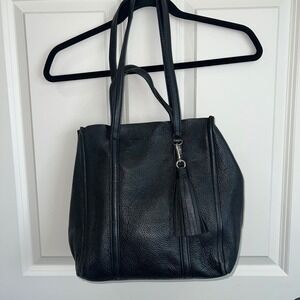 Marc Jacobs The Tag Tote Black Leather Bag